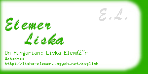 elemer liska business card